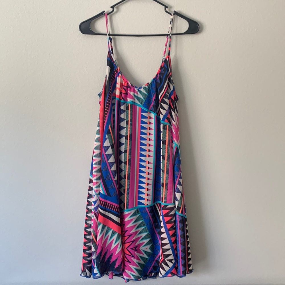 Express tribal print knee length dress